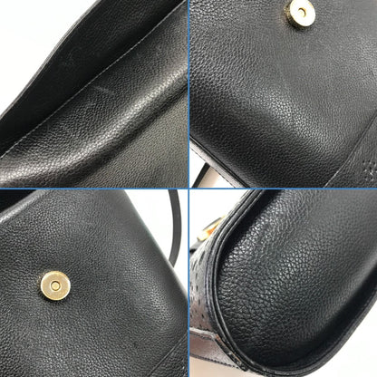 Tiffany & Co Shoulder Bag Perforated Leather Black — view 6