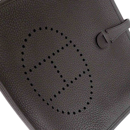 Hermes Evelyne Iiipm Black Shoulder Bag Taurillon Clemence Stamp — view 8