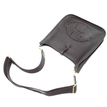 Hermes Evelyne Iiipm Black Shoulder Bag Taurillon Clemence Stamp — view 4