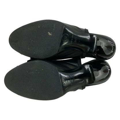 Chanel Sandals Black Ribbon CC Logo Lambskin — view 4