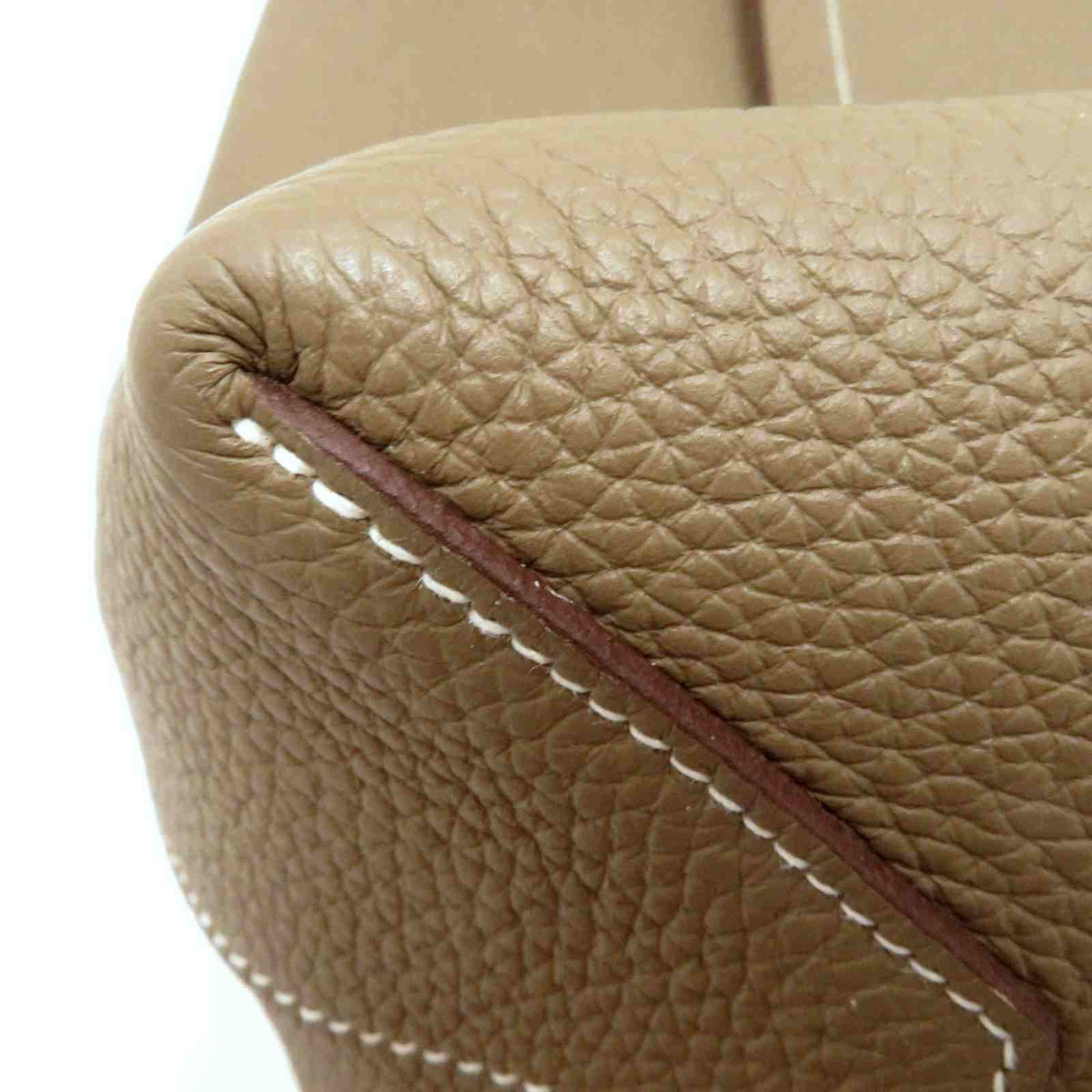 Hermes Cabas Sellier 46 Etoupe Tote Taurillon Clemence Stamp — view 6