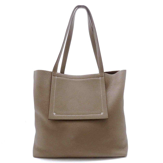 Hermes Cabas Sellier 46 Etoupe Tote Taurillon Clemence Stamp