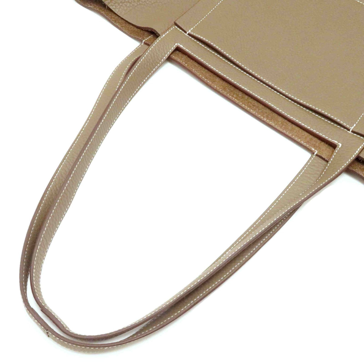 Hermes Cabas Sellier 46 Etoupe Tote Taurillon Clemence Stamp — view 7