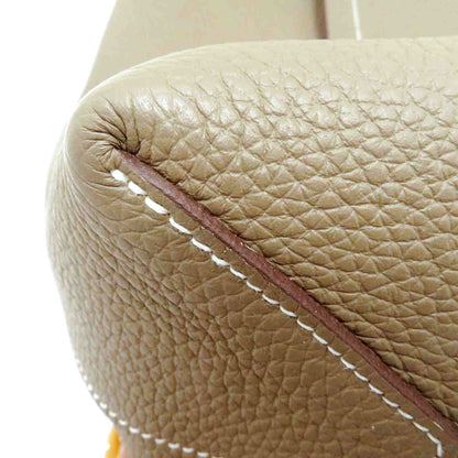Hermes Cabas Sellier 46 Etoupe Tote Taurillon Clemence Stamp — view 5