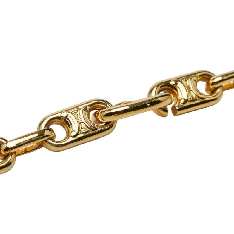 Celine Macadam Long Chain Necklace Gold Plated — view 4