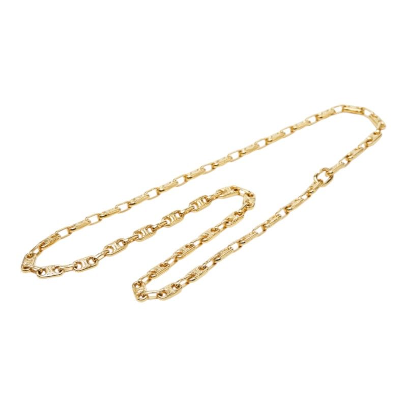 Celine Macadam Long Chain Necklace Gold Plated — view 3