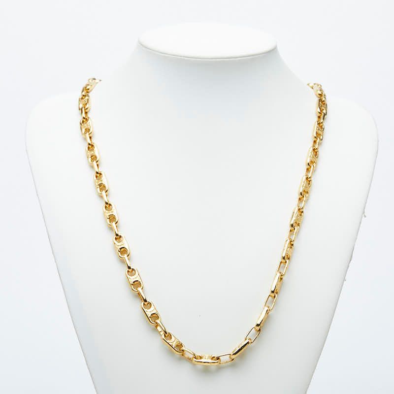 Celine Macadam Long Chain Necklace Gold Plated — view 6