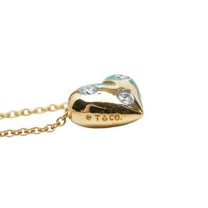 Tiffany & Co Dots Heart Necklace 18k Yellow Gold Platinum — view 5