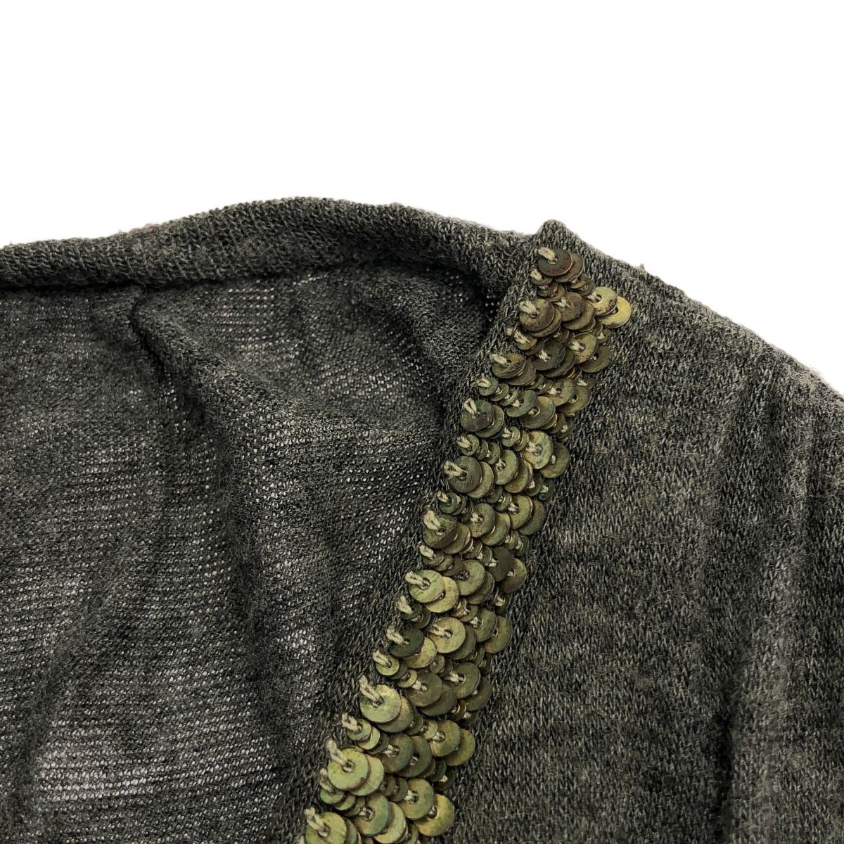 Gucci Sequin Design Knit Top Gray Sweater XS — view 7