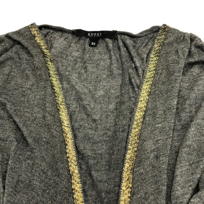 Gucci Sequin Design Knit Top Gray Sweater XS — view 4