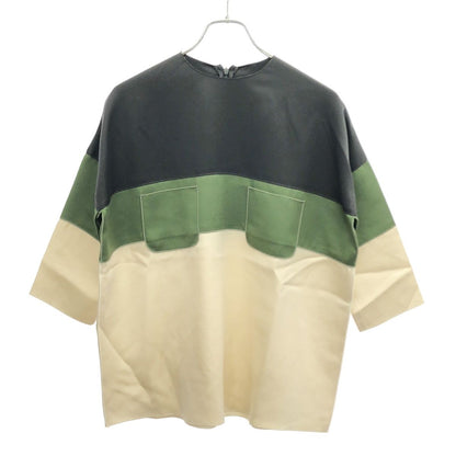 Celine by Phoebe Philo Paneled Silk Wool Top 2 Mix Color 34