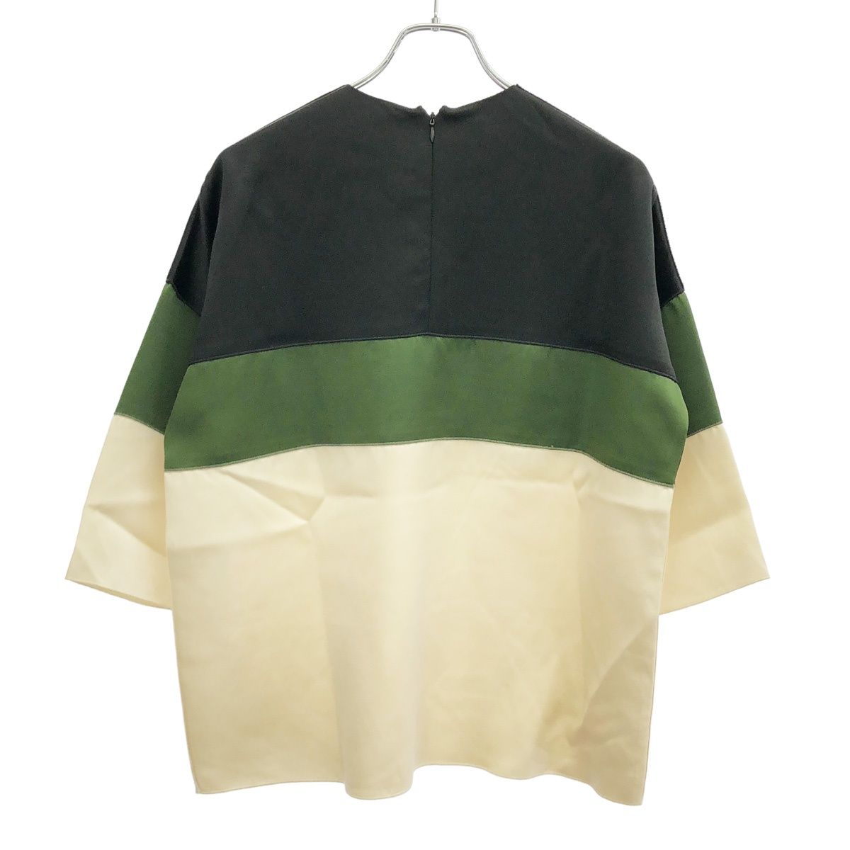 Celine by Phoebe Philo Paneled Silk Wool Top 2 Mix Color 34 — view 2