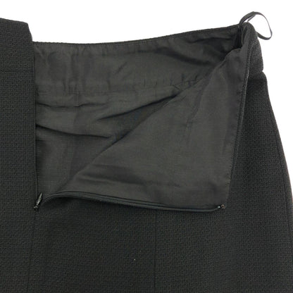 Chanel CC Logo Wool Silk Skirt Black 36 — view 4