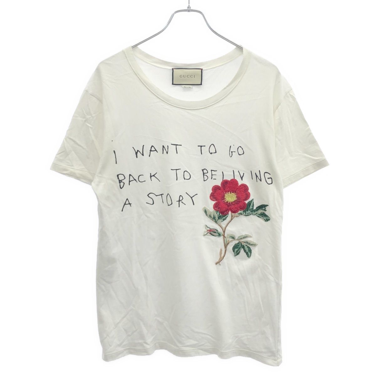 Gucci Flower Embroidery T-Shirt White