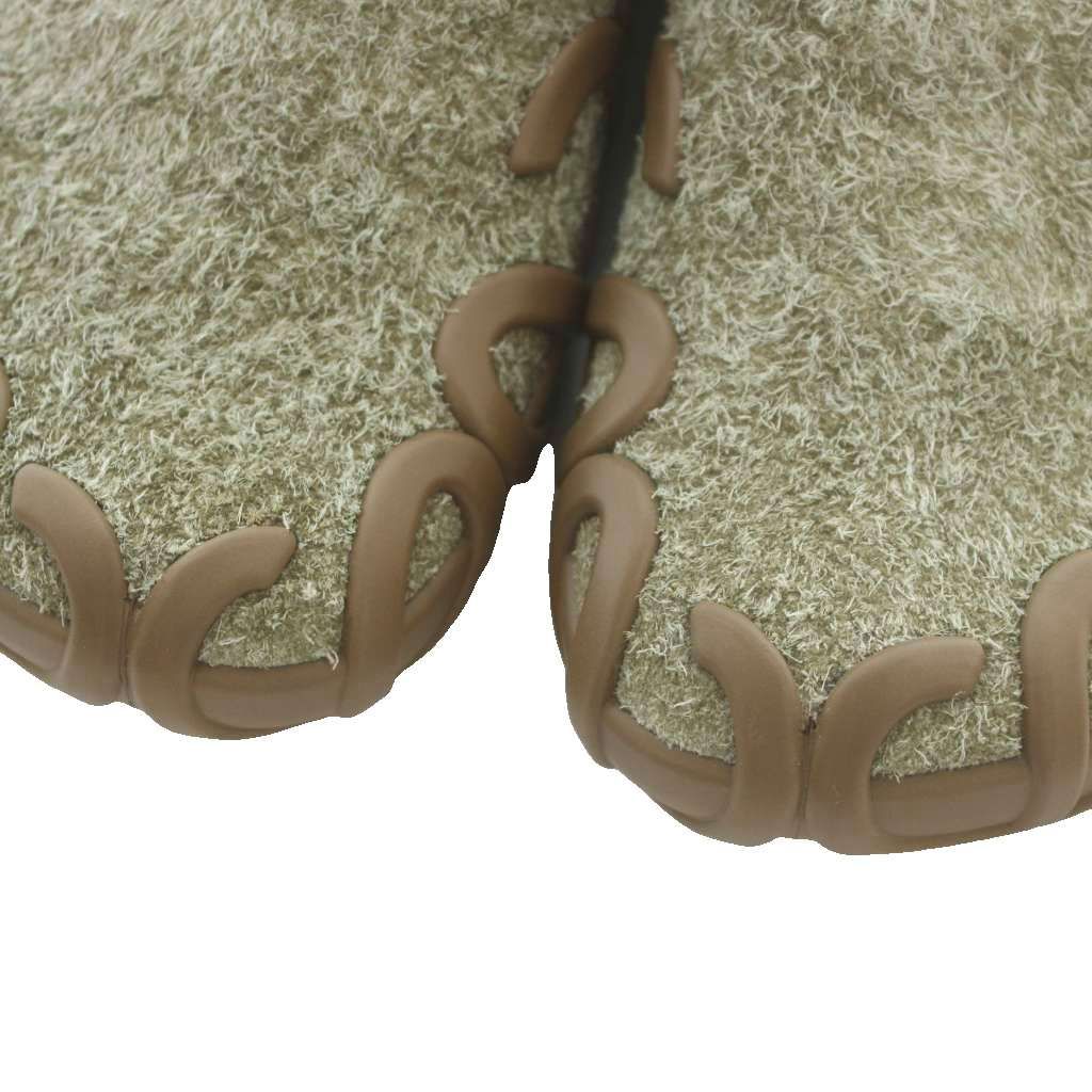Loewe Rise Buckle Slip on Suede Khaki Brown Slippers — view 3