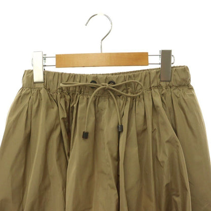 Max Mara Lonza Silk Taffeta Skirt Flare Long Beige 40 — view 3