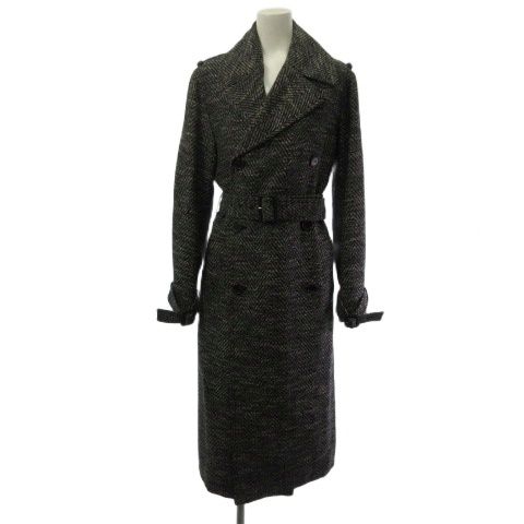Celine 2 Phoebe Philo Era Wool Cotton Trench Coat Long Gray 34