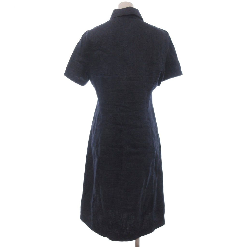Gucci Shirt Dress Short Sleeve Linen Knee-Length Tom Ford Era Indigo 38 — view 3