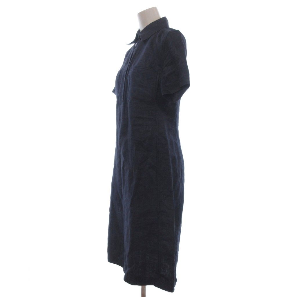 Gucci Shirt Dress Short Sleeve Linen Knee-Length Tom Ford Era Indigo 38 — view 2