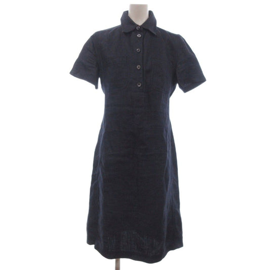 Gucci Shirt Dress Short Sleeve Linen Knee-Length Tom Ford Era Indigo 38