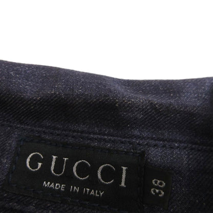 Gucci Shirt Dress Short Sleeve Linen Knee-Length Tom Ford Era Indigo 38 — view 5