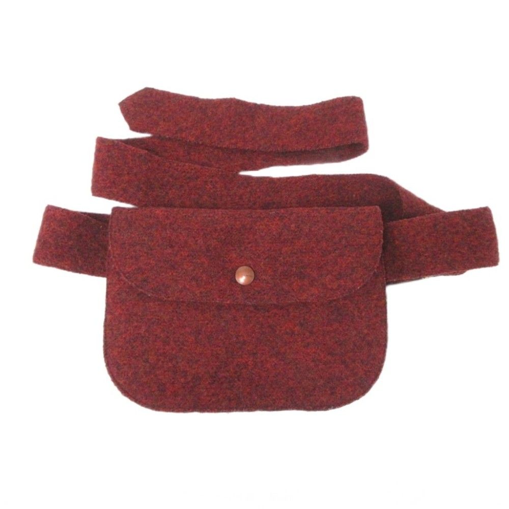 Chanel 99A Vintage Tyrolean Wool Jacket Felt Bordeaux 38 — view 8