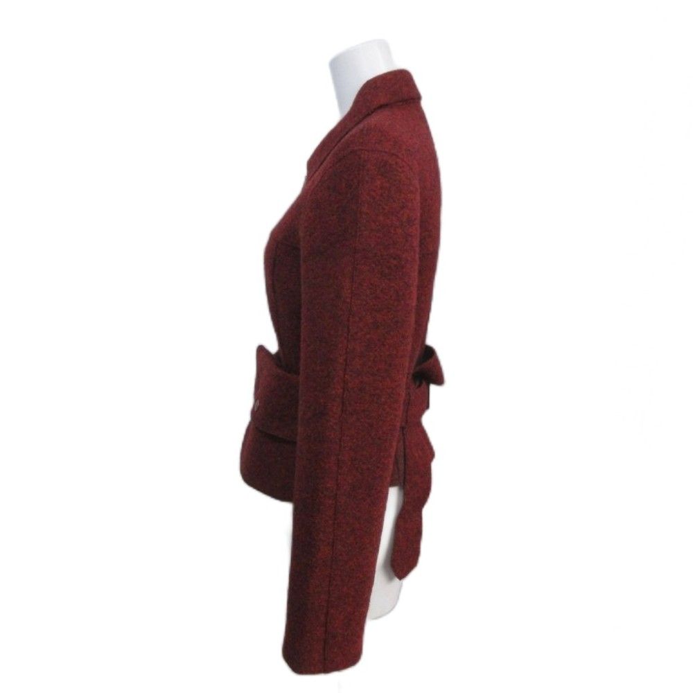 Chanel 99A Vintage Tyrolean Wool Jacket Felt Bordeaux 38 — view 5