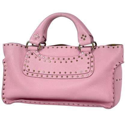Celine Boogie Bag Handbag Leather Pink