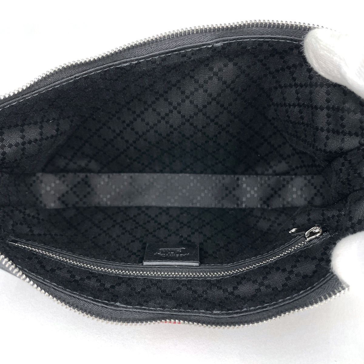 Gucci Lunetta Small Cross Belt Bag Leather Black — view 8