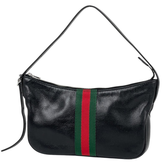 Gucci Lunetta Small Cross Belt Bag Leather Black
