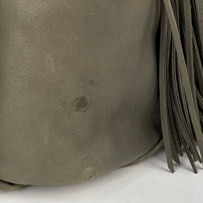 Celine Shoulder Bag Fringe Leather Gray — view 4