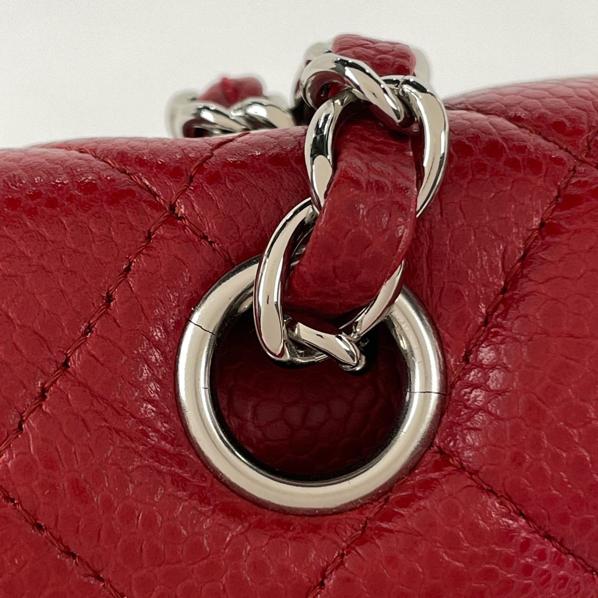Chanel Shoulder Bag Quilted Double Flap CC Logo Caviar Leather — view 6