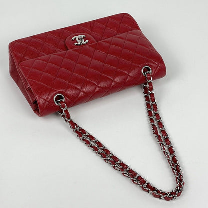 Chanel Shoulder Bag Quilted Double Flap CC Logo Caviar Leather — view 7
