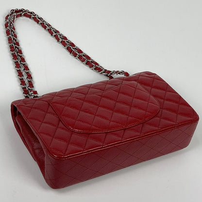 Chanel Shoulder Bag Quilted Double Flap CC Logo Caviar Leather — view 2