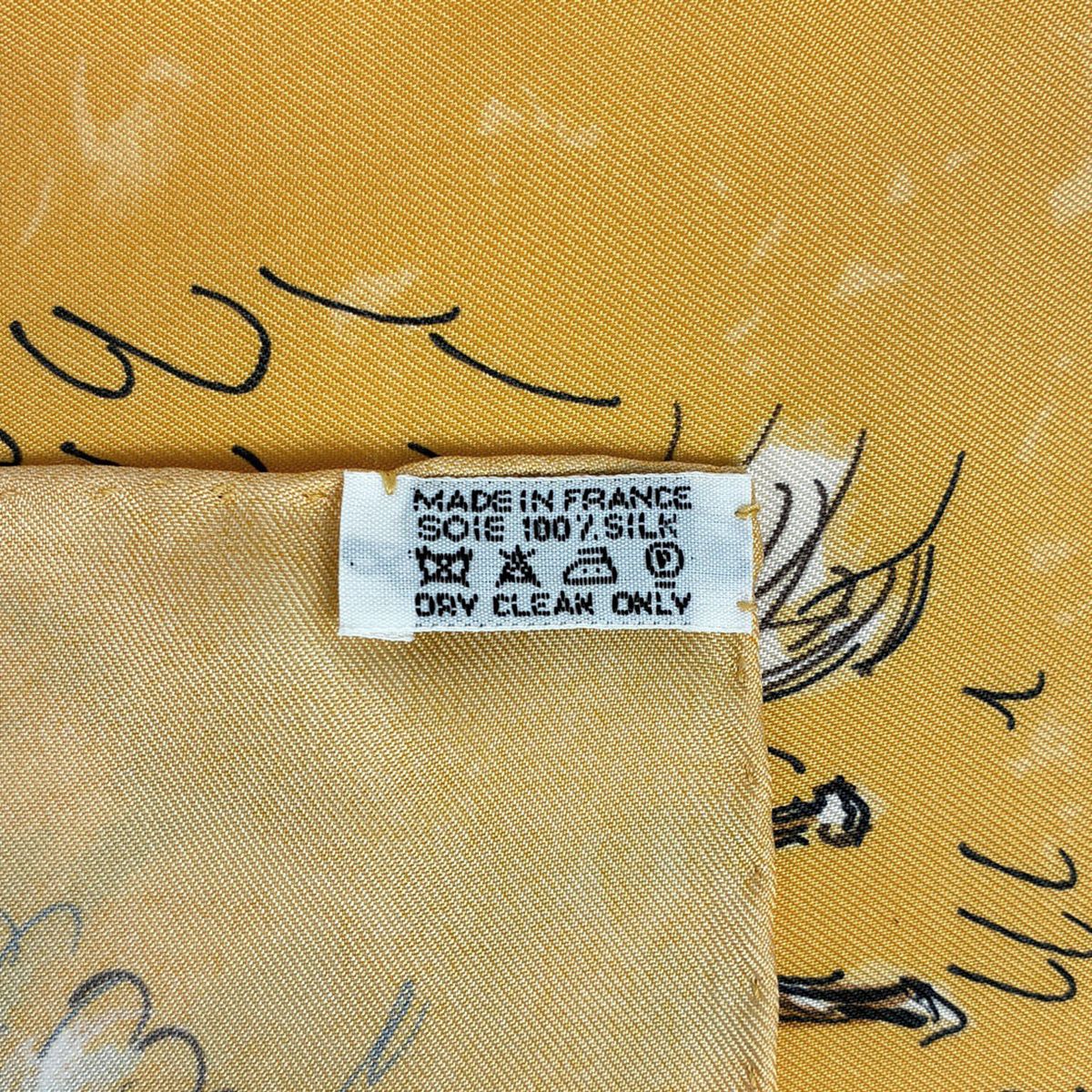 Hermes Carre 90 les Amazones Scarf on Horseback Silk Yellow Multicolor — view 2