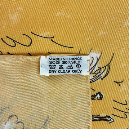 Hermes Carre 90 les Amazones Scarf on Horseback Silk Yellow Multicolor — view 2