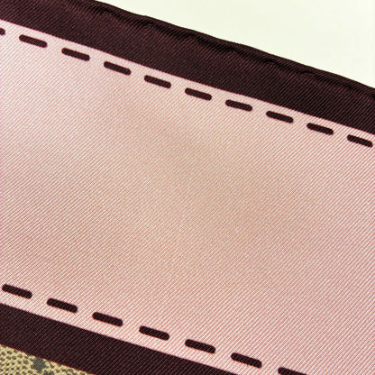 Gucci Scarf GG Pattern Yuko Higuchi Silk Pink Beige Multicolor — view 3