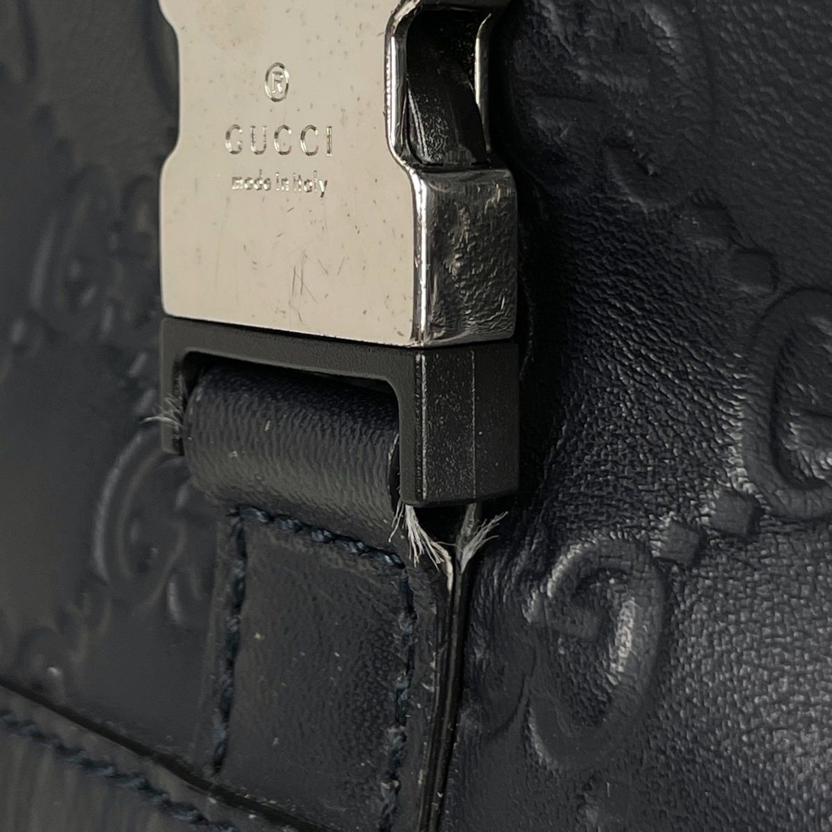 Gucci Backpack Guccissima Leather Navy — view 5