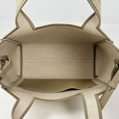 Loewe Tote Font Small 2-Way Canvas Beige — view 8