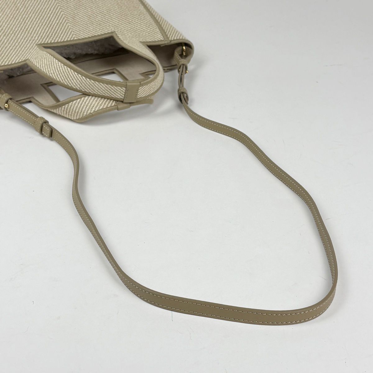 Loewe Tote Font Small 2-Way Canvas Beige — view 6