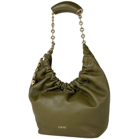 Loewe Shoulder Bag Squeeze Small Anagram Leather Green