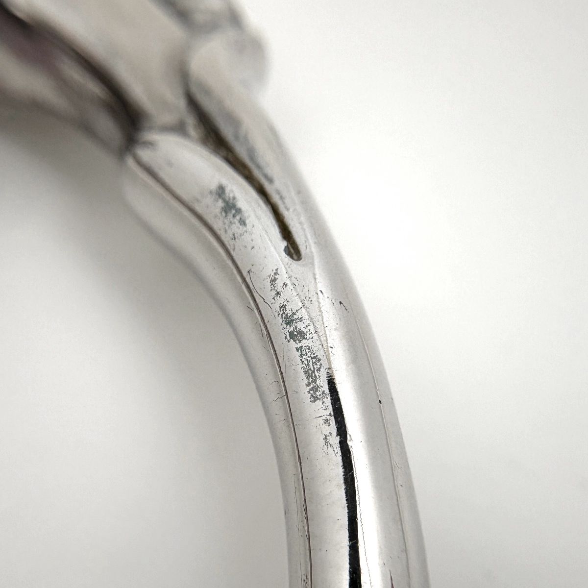 Hermes Bangle Cheval Hose Metal Silver Bracelet — view 4