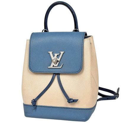 Louis Vuitton Lockme Backpack Mini Leather Blue Jean