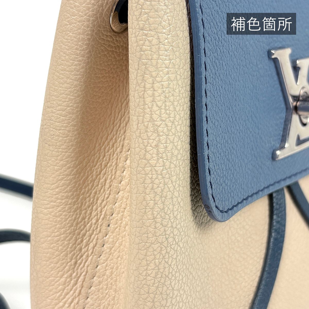 Louis Vuitton Lockme Backpack Mini Leather Blue Jean — view 7