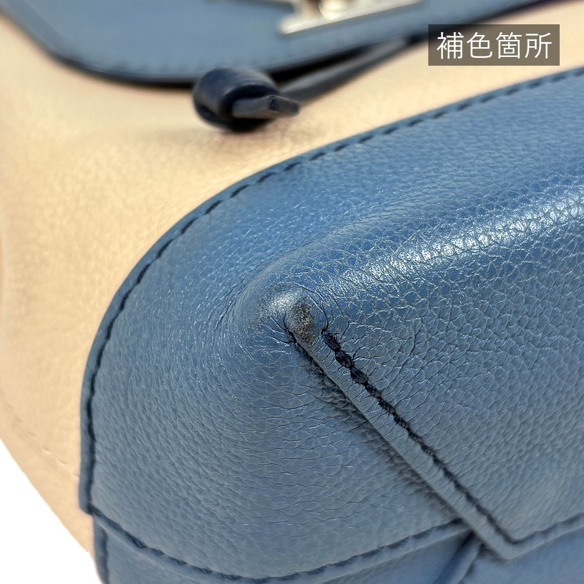 Louis Vuitton Lockme Backpack Mini Leather Blue Jean — view 4