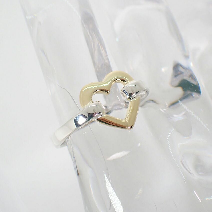 Tiffany & Co 925/750 Open Heart Ring — view 6