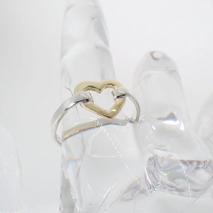Tiffany & Co 925/750 Open Heart Ring — view 7