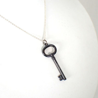 Tiffany & Co 925 Titanium Key Pendant Necklace — view 3