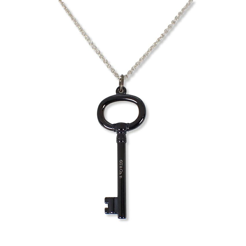 Tiffany & Co 925 Titanium Key Pendant Necklace