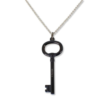 Tiffany & Co 925 Titanium Key Pendant Necklace